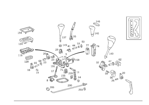 Floor Shift, Automatic Transmission for 1993 Mercedes-Benz 600SL #0