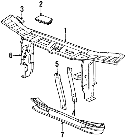 Radiator Support for 1986 Saab 9000 #0