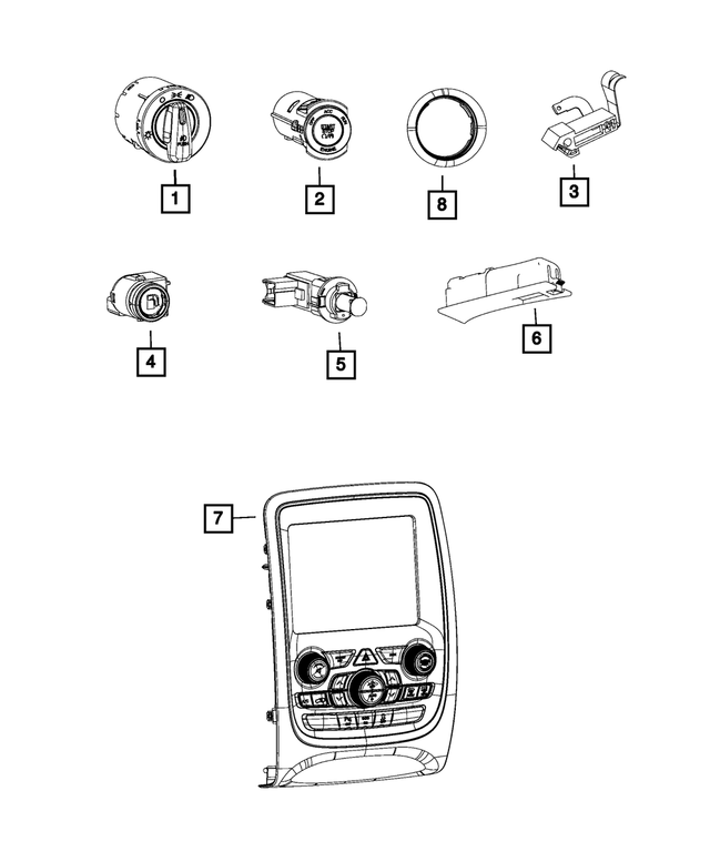 4560221AA - Electrical: Glove Box Switch And Lamp for Mopar Image image