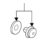 833152S000 - Body: Corner Molding Fastener for Kia Image
