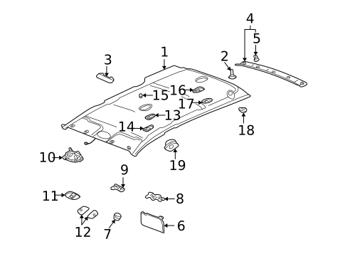 Interior Trim - Roof for 2007 Saturn Vue #0