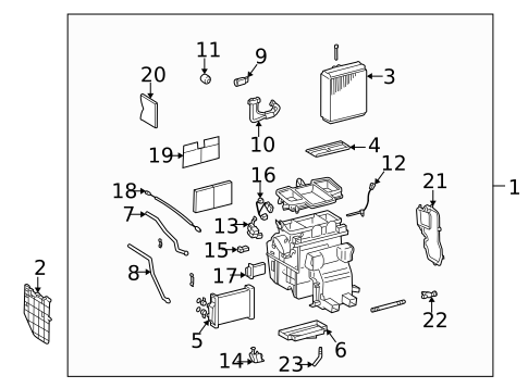 HVAC Case for 1999 Lexus ES300 #0