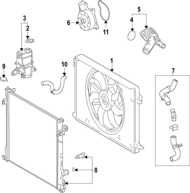 1640025200 - : Radiator for Lexus Image