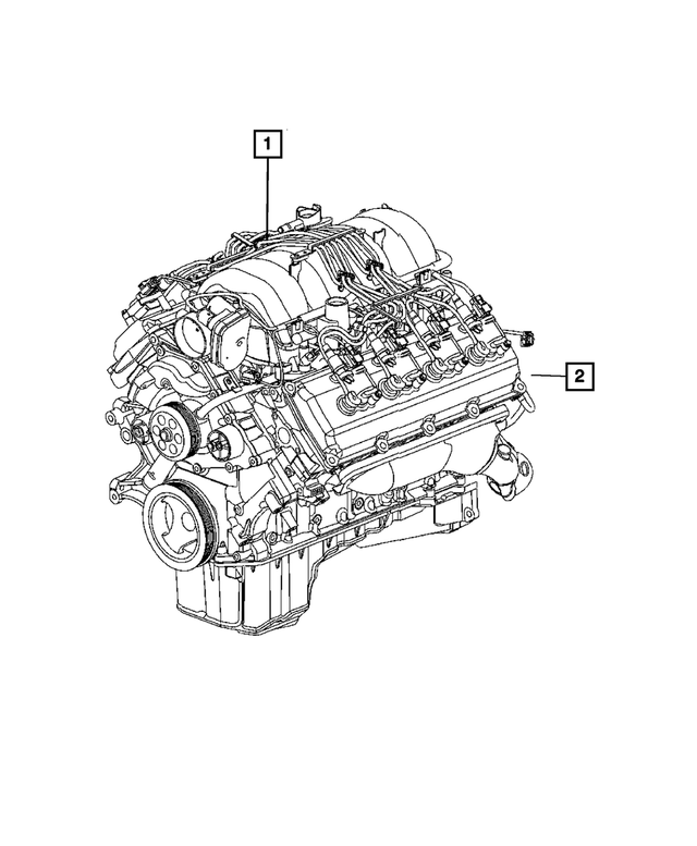 « R8276264AA – 5.7L Gas; Engine : Bloc Long Moteur pour Mopar Image »