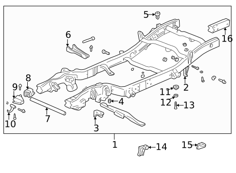Frame & Components for 2001 GMC Yukon #0