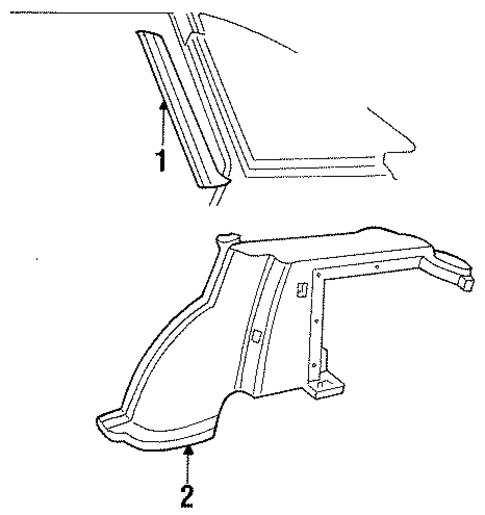 Interior Trim - Quarter Panels for 1985 Ford Escort #1