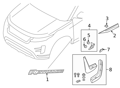 Exterior Trim - Fender for 2021 Land Rover Range Rover Evoque #0