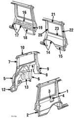 4337001 - Body: Bezel for Chrysler: LeBaron, Town &amp; Country | Dodge: Aries Image