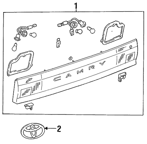 Exterior Trim - Trunk for 1994 Toyota Camry #0