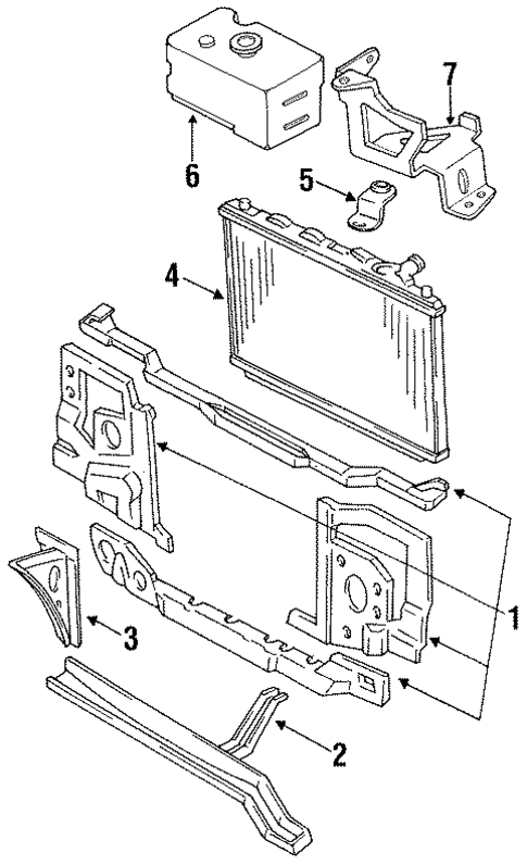 Radiator Support for 1989 Ford Probe #0