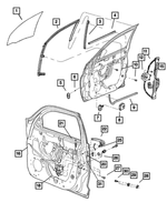 5027959AB - : Front Door Latch, Left for Chrysler: PT Cruiser Image