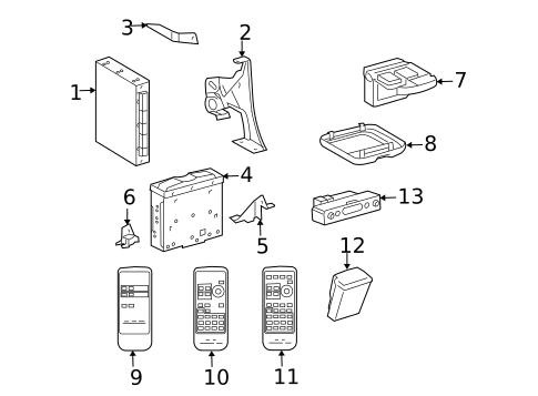 Entertainment System Components for 2004 Lexus GX470 #0