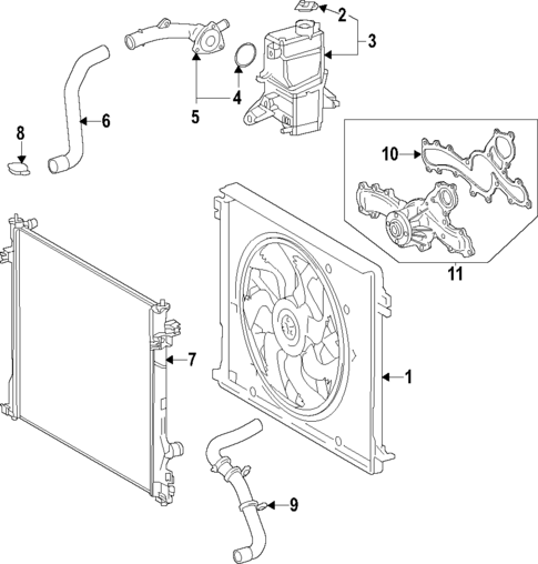 Radiator & Components for 2024 Lexus TX550h+ #1