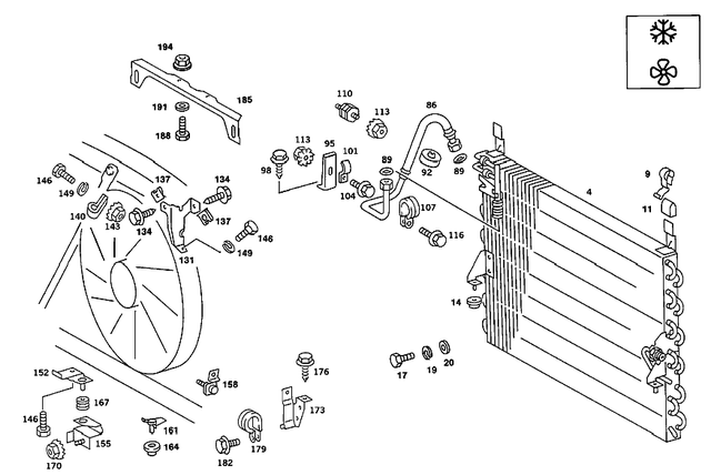 2018300415 - Heating and Ventilation: Line for Mercedes-Benz: 190, 190D, 190E Image image