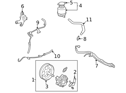 Pump & Hoses for 2006 Toyota Solara #0