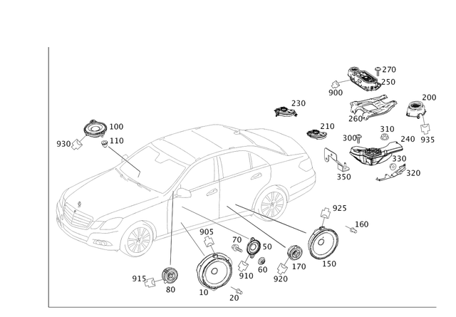 2048203102 - Electrical System: Speaker for Mercedes-Benz Image image