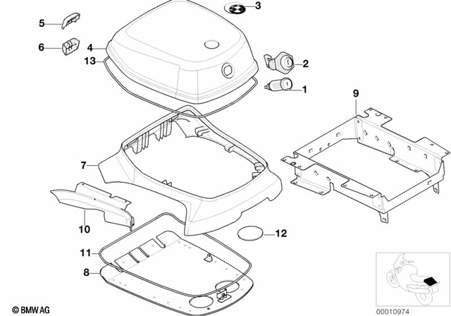 51252313285 - Audio, Navigation, Information Systems: Lock (with Key Code) -  for BMW-Motorrad Image