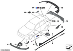 51195A4DEF8 - Retrofitting / Conversion / Accessories: Front Attachment, Carbon, Right for BMW Image