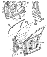 5054239AA - Body Sheet Metal Except Doors: Water Deflector for Mopar Image