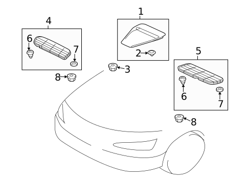 Exterior Trim - Hood for 2008 Mitsubishi Lancer #0
