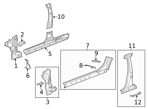Hinge Pillar for 2014 Chevrolet Malibu #0