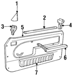 E8ZZ6121456A - Body: Belt Weather-strip for Ford: Mustang Image