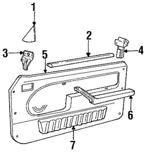 Interior Trim - Door for 1989 Ford Mustang #0