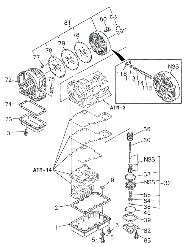 AT Transmission Oil Pan - Oil Control for 1998 Acura SLX #0