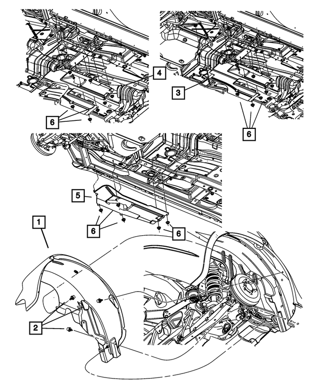 « 4389851AH – Body Sheet Metal Except Doors : Pare-boue Écran, Côté Gauche pour Mopar Image »