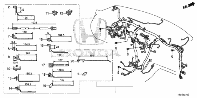 Wire Harness (3) for 2019 Honda Ridgeline #0