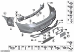 51127261575 - : Bumper Trim Panel, Primed, Rear for BMW Image