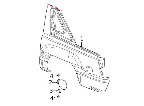 Quarter Panel & Components for 2003 Cadillac Escalade EXT #0