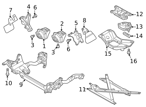 Engine & Trans Mounting for 2011 Audi S4 #1
