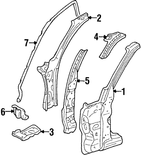 Hinge Pillar for 1993 Lexus SC400 #0
