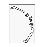 5Q0122101GD - Belts &amp; Cooling: Radiator Coolant Hose for Audi Image