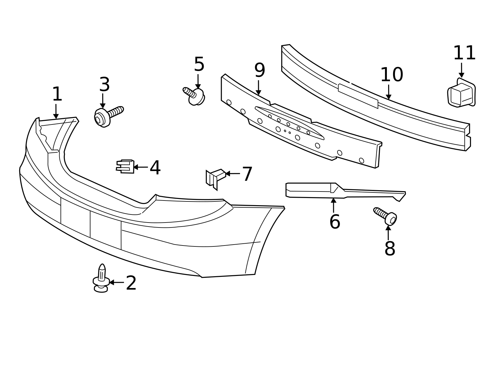71593-TS8-A01 - Spacer, R Rear Bumper Side 2012-2013 Honda Civic ...