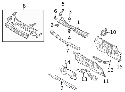 Cowl for 2008 Ford Fusion #0