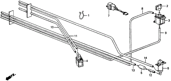 MT No. 2 Tubing ('86-'87) (KH) for 1987 Honda Civic #0