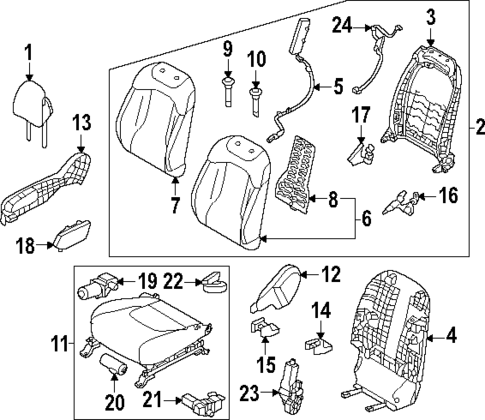 Passenger Seat Components for 2025 Kia Sportage #0