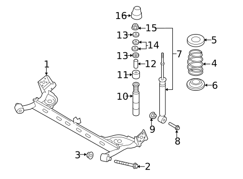 Rear Suspension for 2011 Nissan LEAF #0