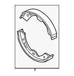 971698533E - Brakes: Park Brake Shoes for Porsche Image