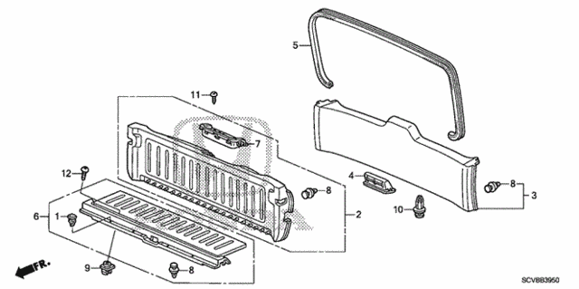 Tailgate Lining for 2011 Honda Element #0