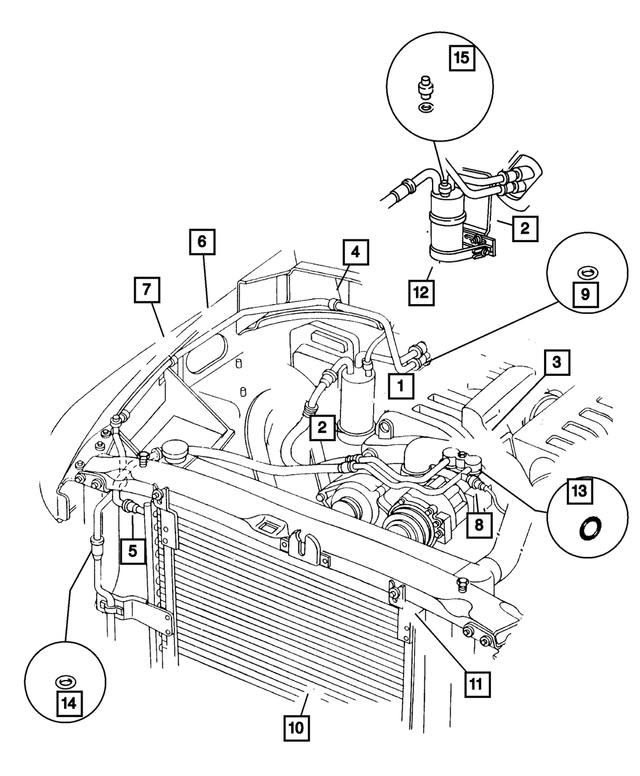 68054876AA - Air Conditioning &amp; Heater: Suction And Discharge Line Accumulator for Mopar Image