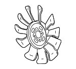 1580692 - Cooling System: ACDelcoâ„¢ Fan Blade for GM Image