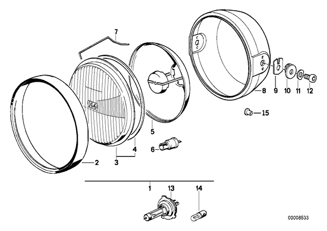 63127659003 - : Headlamp Housing - Chrom for BMW-Motorrad Image