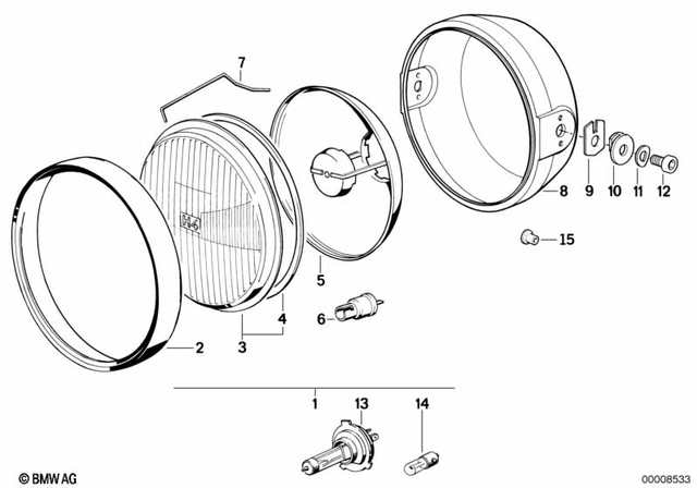 63121356402 - Lights: Supporting Ring -  for BMW-Motorrad Image