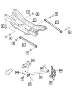 68406150AA - Rear Suspension: Rear Suspension Crossmember for Mopar Image