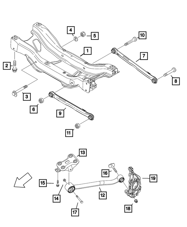 « 6511781AA – Rear Suspension : Hexagonal De Blocage Ecrou pour Mopar Image »