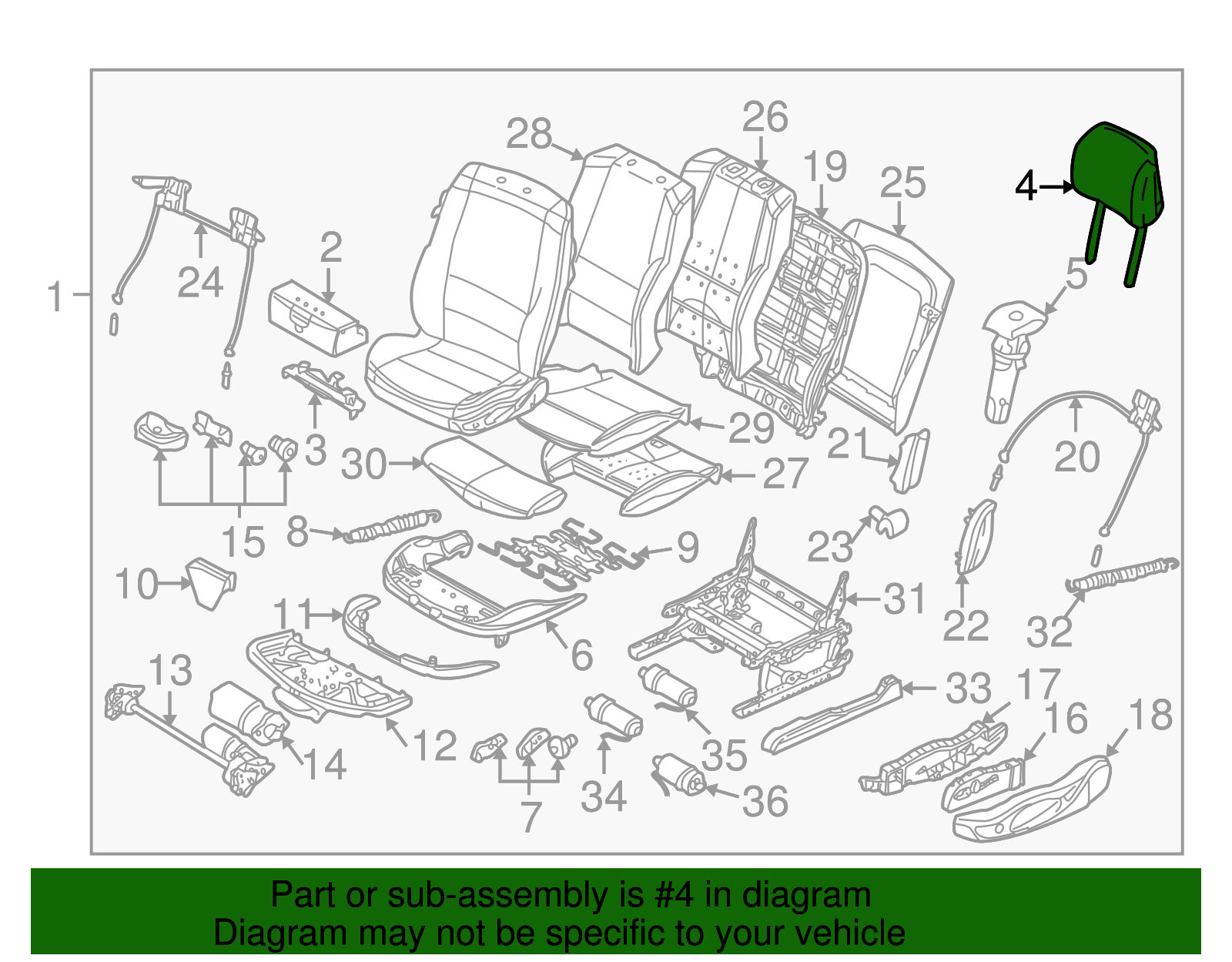 Headrest - BMW (52-10-7-059-153)