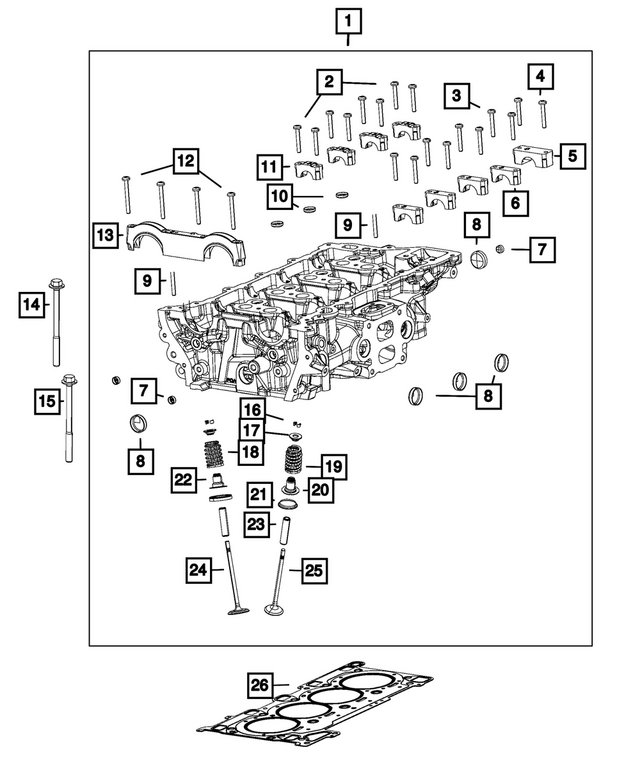 68575940AA - Engine: Cylinder Head for Mopar Image image